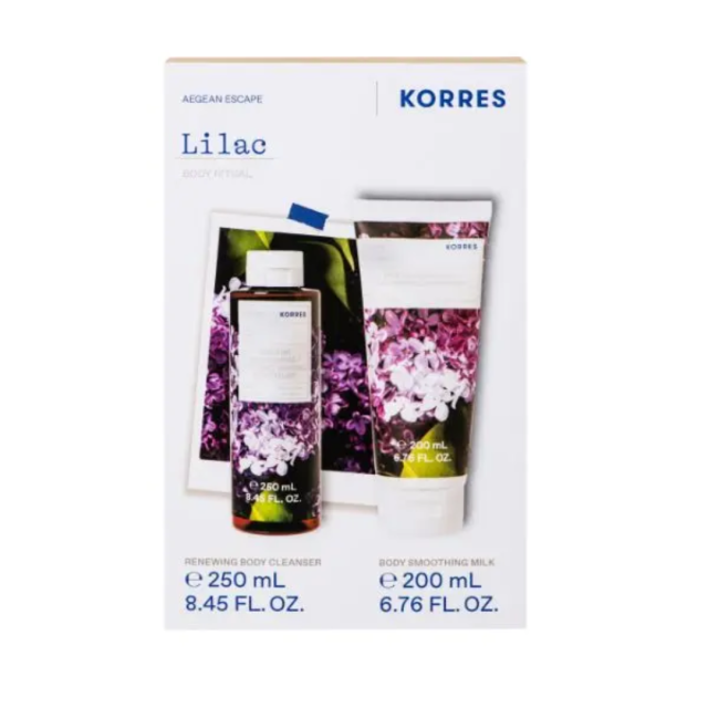 KORRES - Aegean Escape Lilac Πασχαλιά Αφρόλουτρο 250 ml & Ενυδατικό Γαλάκτωμα Σώματος 200 ml