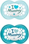 MAM - Ορθοδοντικές Πιπίλες Σιλικόνης I Love Mummy & Daddy για 16+μηνών 265SB2 Μπλε 2τμχ