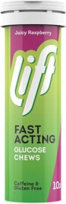 GLUCO TABS - Ταμπλέτες υπογλυκαιμίας με Γεύση Βατόμουρο, 10 ταμπλέτες