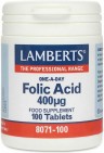 LAMBERTS - Folic Acid 400mg - Συμπλήρωμα Διατροφής με Φολικό Οξύ 100 Ταμπλέτες