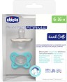 CHICCO - PhysioForma Dual Soft - Πιπίλες Σιλικόνης για 6-16 μηνών Λευκό - Γαλάζιο 2τμχ