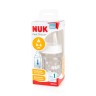 NUK - Γυάλινο Μπιμπερό First Choice Plus Temperature Control Κατά των Κολικών με Θηλή Σιλικόνης  για 0-6 μηνών 120ml