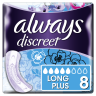 ALWAYS - Discreet Plus Long Plus Σερβιέτες για την Ακράτεια 8τμχ