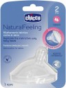 CHICCO - Natural Feeling Θηλή από Σιλικόνη Μέτριας Ροής για 2+ μηνών