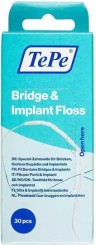 TEPE - Bridge & Implant Floss Οδοντικό Νήμα με Σπογγώδες Τμήμα 30τμχ