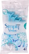 GILLETTE - Venus Simply 2 - Ξυραφάκια Σώματος μιας Χρήσης με 2 Λεπίδες & Λιπαντική Ταινία Blue 4τμχ