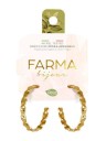 FARMA BIJOUX - Υποαλλεργικά Σκουλαρίκια Κρίκοι Χρυσοί Σπιράλ 20mm 1 Ζευγάρι