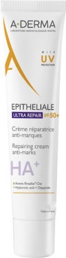 A-DERMA - Epitheliale Ultra Repair HA+ Cream Anti-Marks SPF50+ Επανορθωτική Κρέμα κατά των Σημαδιών 100ml