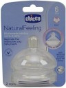 CHICCO - Natural Feeling Θηλή από Σιλικόνη Γρήγορης Ροής για 6+ μηνών 2τμχ