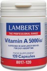LAMBERTS - Vitamin A 5000 IU Βιταμίνη Α για την Υγεία των Ματιών & του Δέρματος 120caps