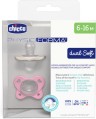 CHICCO - PhysioForma Dual Soft - Πιπίλες Σιλικόνης για 6-16 μηνών Λευκό - Ροζ 2τμχ