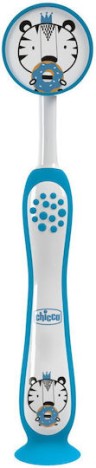 CHICCO - Tiger Παιδική οδοντόβουρτσα Ιδανική για τα Πρώτα Δόντια 3-6 ετών 1 Τεμάχιο Μπλε