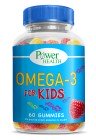 POWER HEALTH - Omega-3 for Kids Gummies - Συμπλήρωμα διατροφής με Ωμέγα-3 και βιταμίνες D3, Ε και Α 60 Ζελεδάκια Λεμόνι