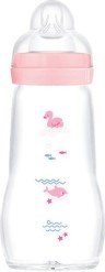 MAM - Feel Good Γυάλινο Μπιμπερό 2m+ Ροζ 260ml