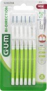 GUM - Bi-Direction Micro Fine 0,7mm Μεσοδόντια Βουρτσάκια Για Την Αφαίρεση Της Πλάκας Πράσινα 6τμχ