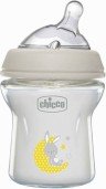 CHICCO - Natural Feeling Γυάλινο Μπιμπερό Κατά των Κολικών με Θηλή Σιλικόνης 150ml για 0+ μηνών