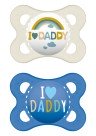 MAM - Ορθοδοντικές Πιπίλες Σιλικόνης I Love Mummy & Daddy για 2-6 μηνών 115SB1 Κρεμ 2τμχ