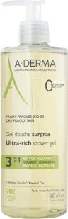 A-DERMA - Gel Douche Surgras Ultra Rich Shower Gel 3 in 1 - Αφρόλουτρο για Ξηρές Επιδερμίδες 500ml