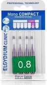 ELGYDIUM - Clinic Mono Compact Μεσοδόντια Βουρτσάκια 0.8mm σε χρώμα Μωβ 4τμχ