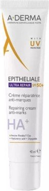 A-DERMA - Epitheliale Ultra Repair  HA+ Cream Anti-Marks SPF50+ Επανορθωτική Κρέμα κατά των Σημαδιών 40ml