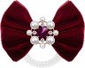 INVISIBOBBLE - Slim Bowtique British Royal Take a Bow Red Velvet & Pearls Λαστιχάκι Μαλλιών Διάφανο με Κόκκινη Κορδέλα 1τμχ