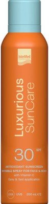 INTERMED - Luxurious SunCare Antioxidant Sunscreen Invisible Spray Face & Body SPF30 Αντηλιακό Spray για Πρόσωπο-Σώμα 200ml