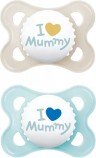 MAM - Ορθοδοντικές Πιπίλες Σιλικόνης I Love Mummy & Daddy για 2-6 μηνών 115SB2 Μπλε 2τμχ