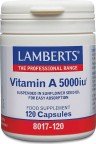 LAMBERTS - Vitamin A 5000 IU Βιταμίνη Α για την Υγεία των Ματιών & του Δέρματος 120caps