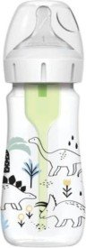 DR BROWNS - Natural Flow Options+ Anti-Colic Πλαστικό Μπιμπερό Κατά των Κολικών με Φαρδύ Λαιμό για 0+ μηνών Δεινόσαυρος 270ml