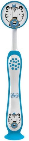 CHICCO - Tiger Παιδική οδοντόβουρτσα Ιδανική για τα Πρώτα Δόντια 3-6 ετών 1 Τεμάχιο Μπλε
